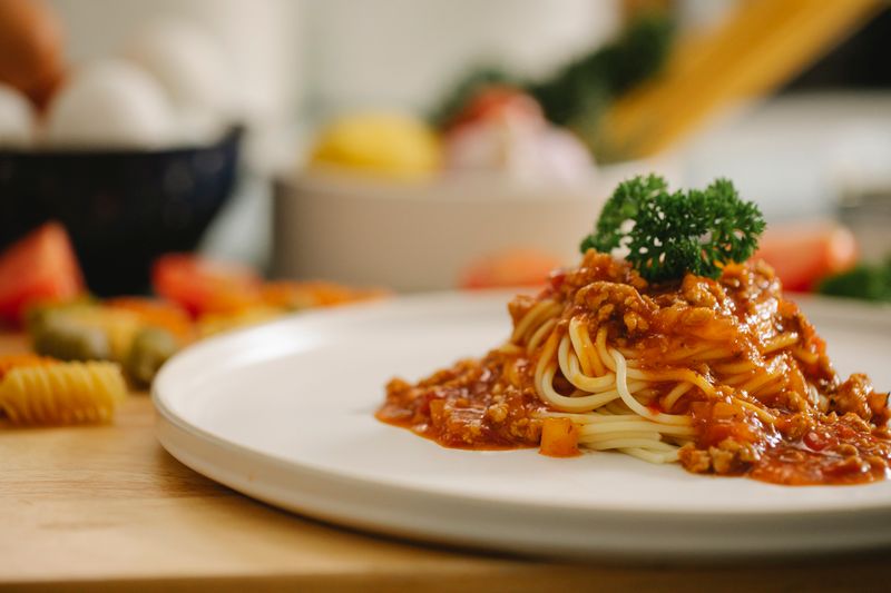 Spaghetti bolognese pasta dish
