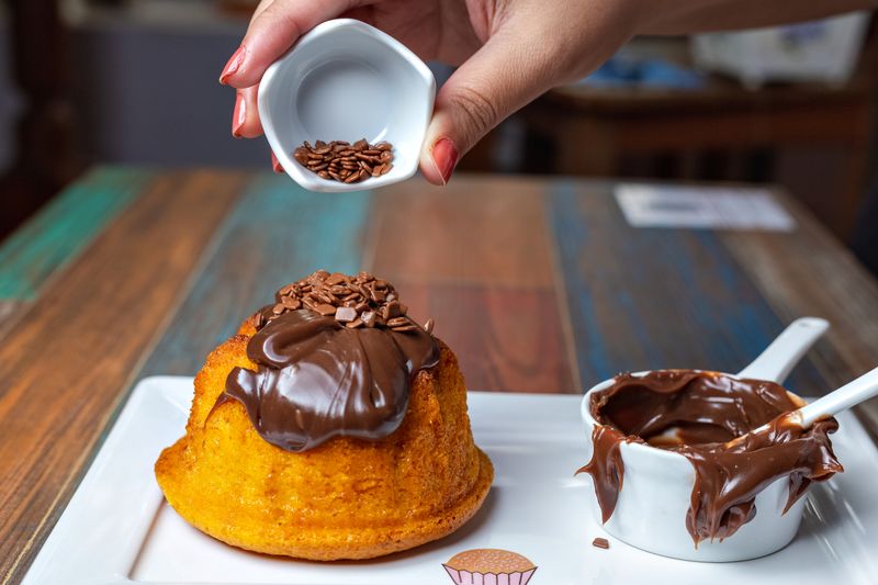 Chocolate lava cake dessert
